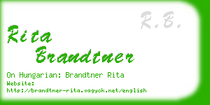 rita brandtner business card